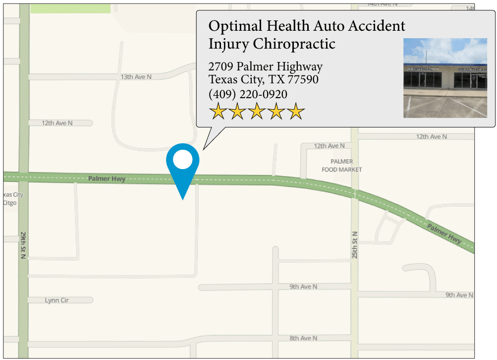 Optimal Health Auto Accident Injury Chiropractic's location on google map